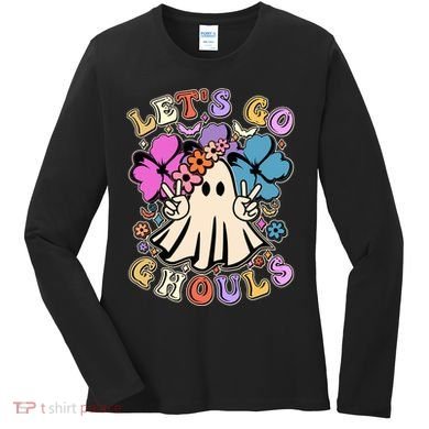 Cute Halloween Let's Go Ghouls Women's Long Sleeve Shirt