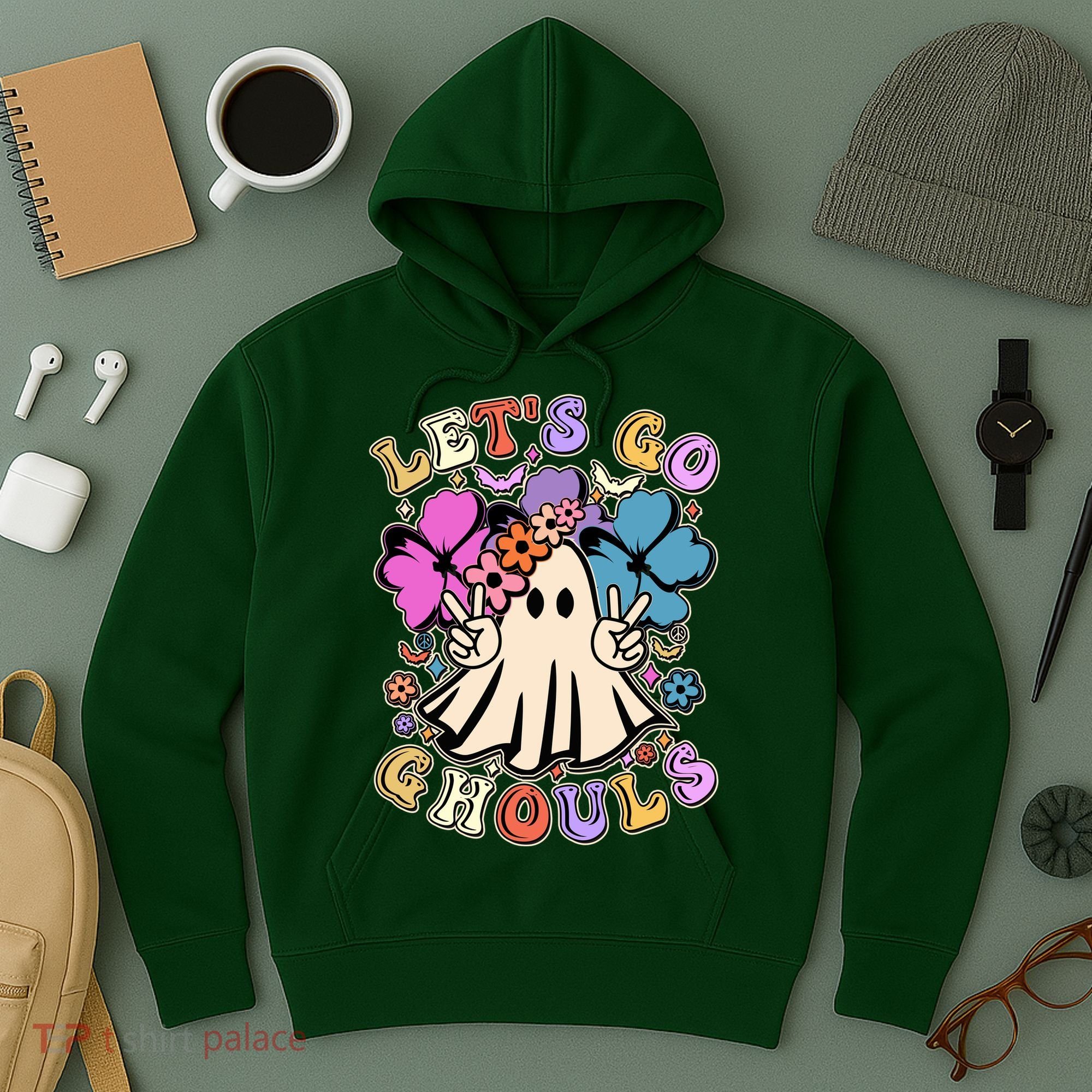 Cute Halloween Let's Go Ghouls Hoodie