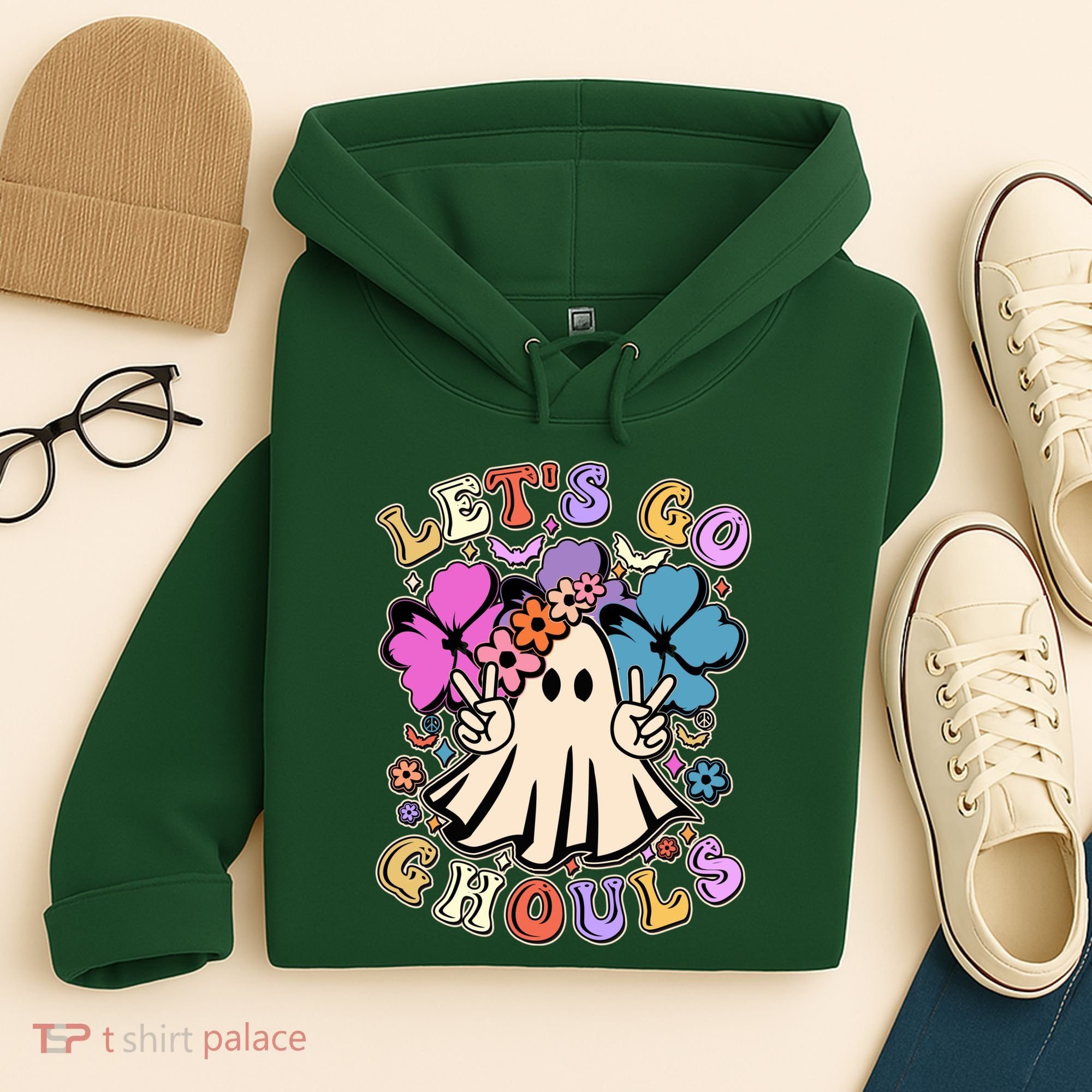 Cute Halloween Let's Go Ghouls Hoodie