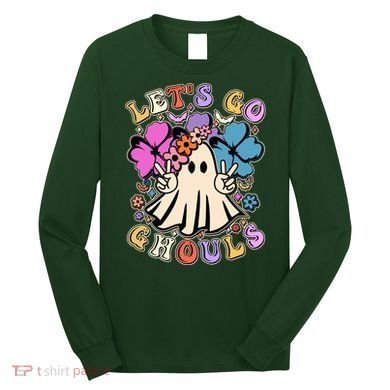 Cute Halloween Let's Go Ghouls Long Sleeve Shirt