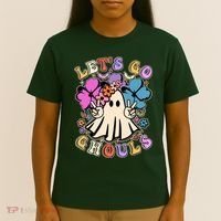 Cute Halloween Let's Go Ghouls T-Shirt thumb 4