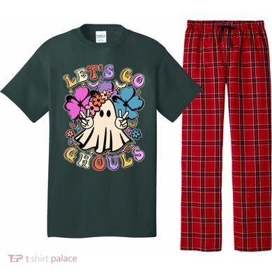 Cute Halloween Let's Go Ghouls Pajama Set