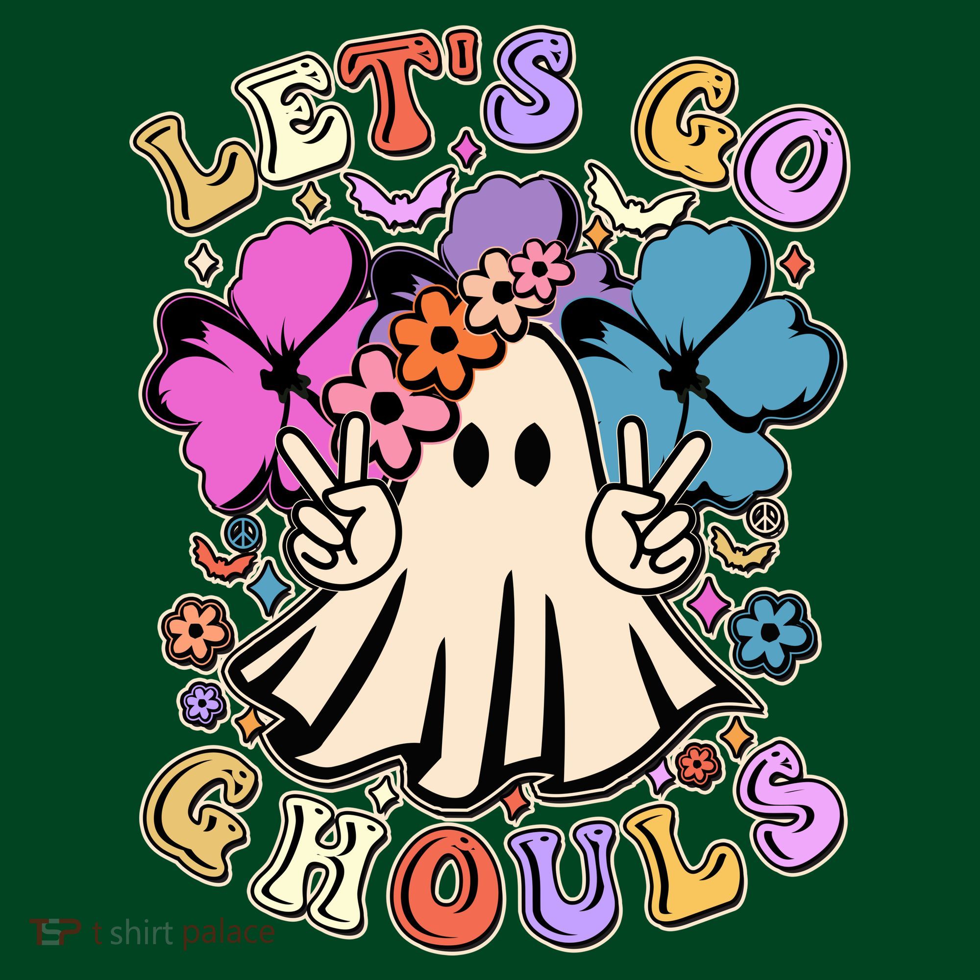 Cute Halloween Let's Go Ghouls Polo