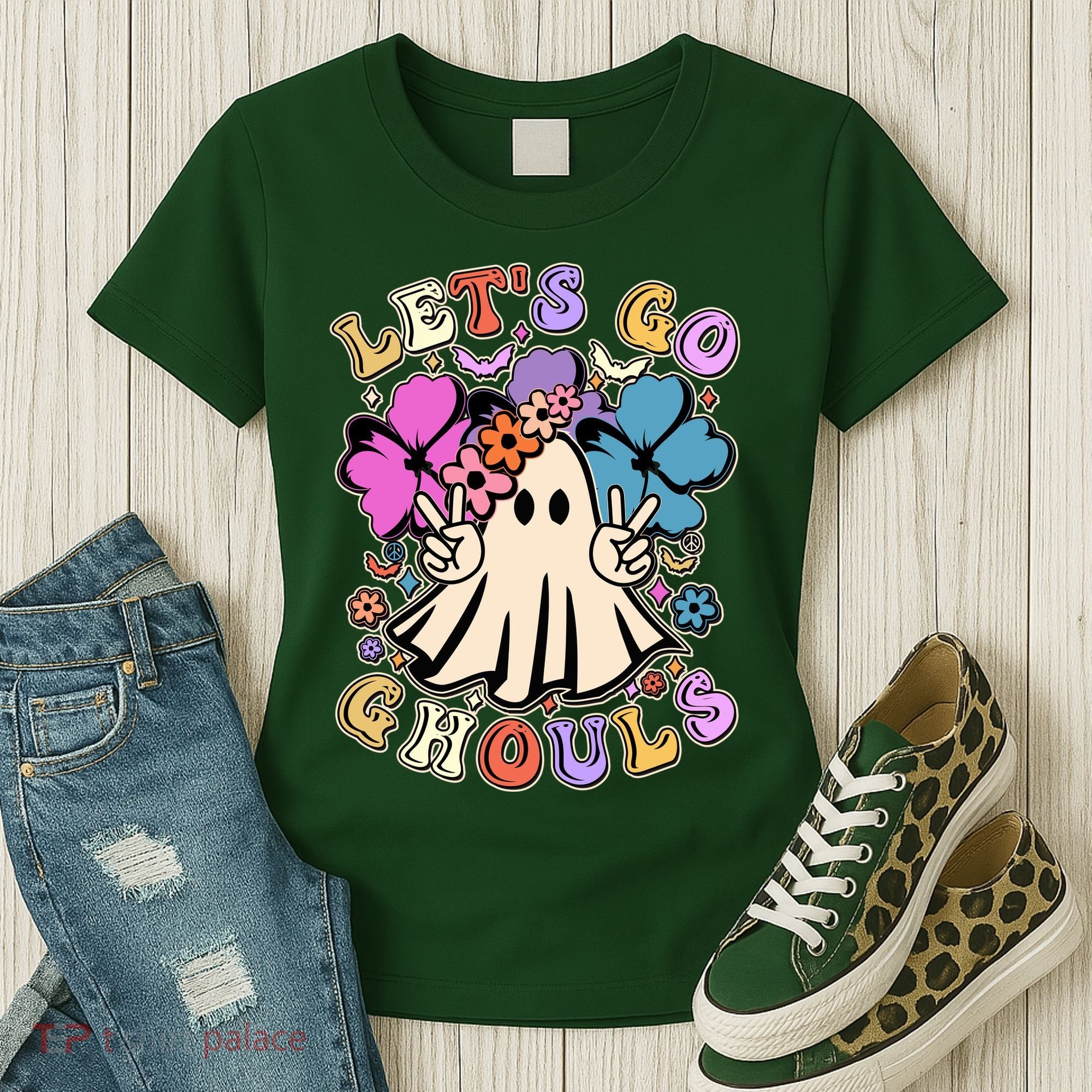 Cute Halloween Let's Go Ghouls Women's T-Shirt