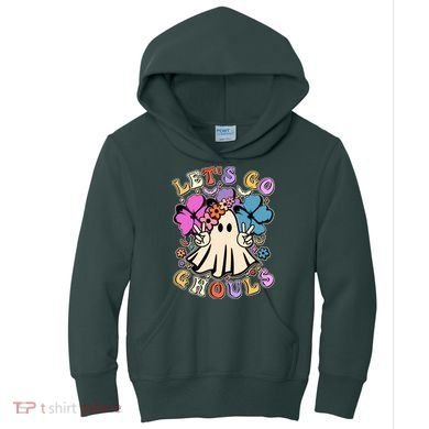 Cute Halloween Let's Go Ghouls Kids Hoodie