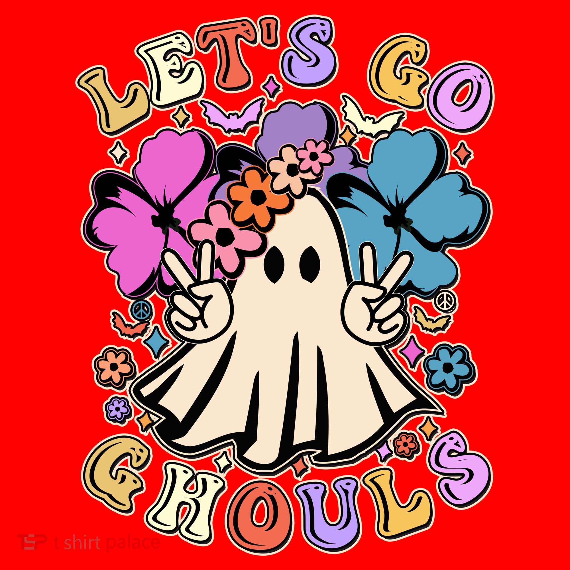 Cute Halloween Let's Go Ghouls Santa Hat