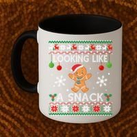Chirstmas Holiday Looking Like A Snack Ugly Xmas Sweater Gift Coffee Mug thumb 2