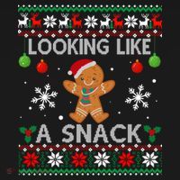 Chirstmas Holiday Looking Like A Snack Ugly Xmas Sweater Gift Women's Hoodie thumb 2
