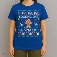 Chirstmas Holiday Looking Like A Snack Ugly Xmas Sweater Gift T-Shirt thumb 4