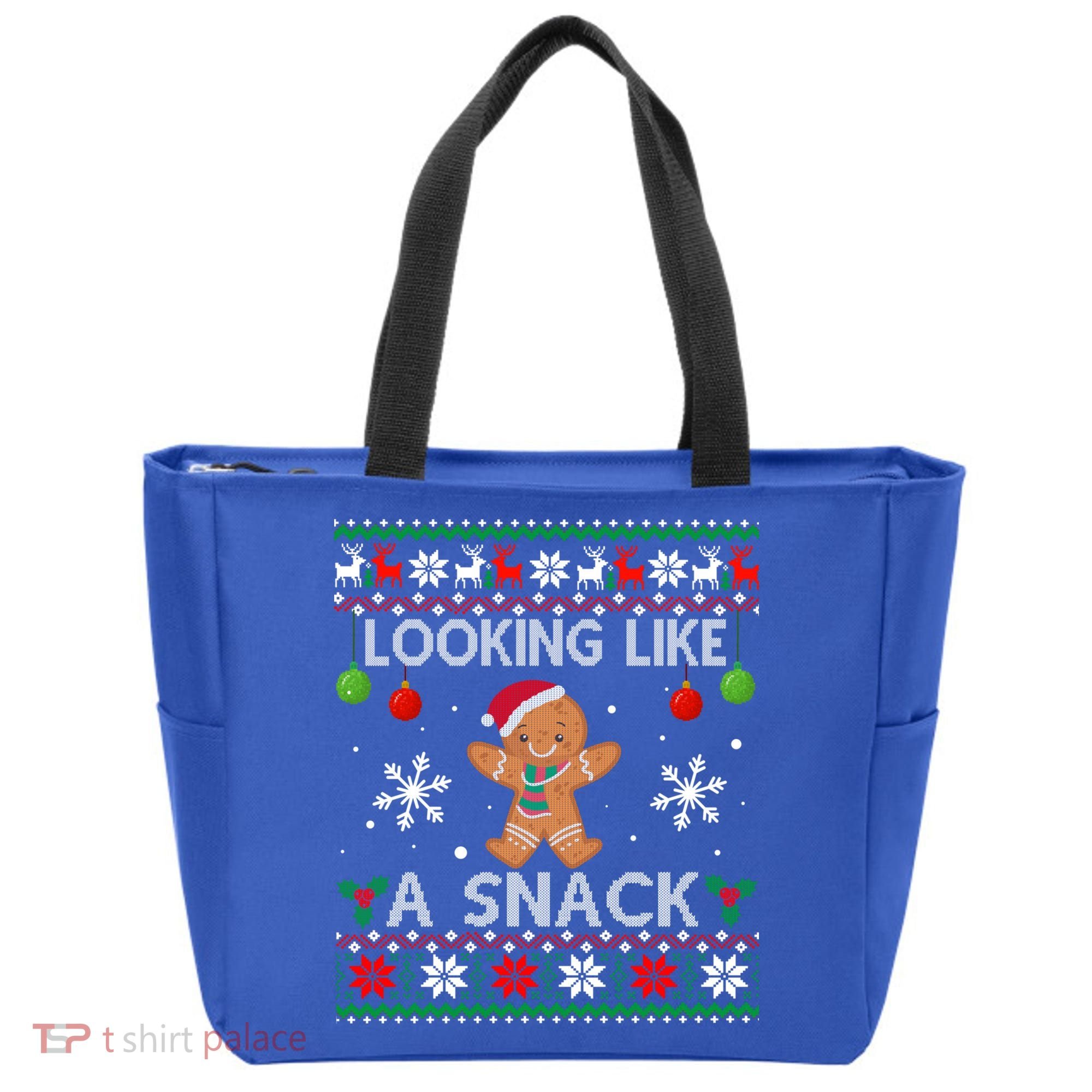 Chirstmas Holiday Looking Like A Snack Ugly Xmas Sweater Gift Tote Bag