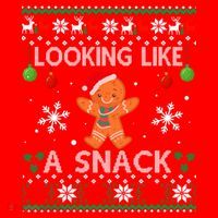 Chirstmas Holiday Looking Like A Snack Ugly Xmas Sweater Gift Santa Hat thumb 1