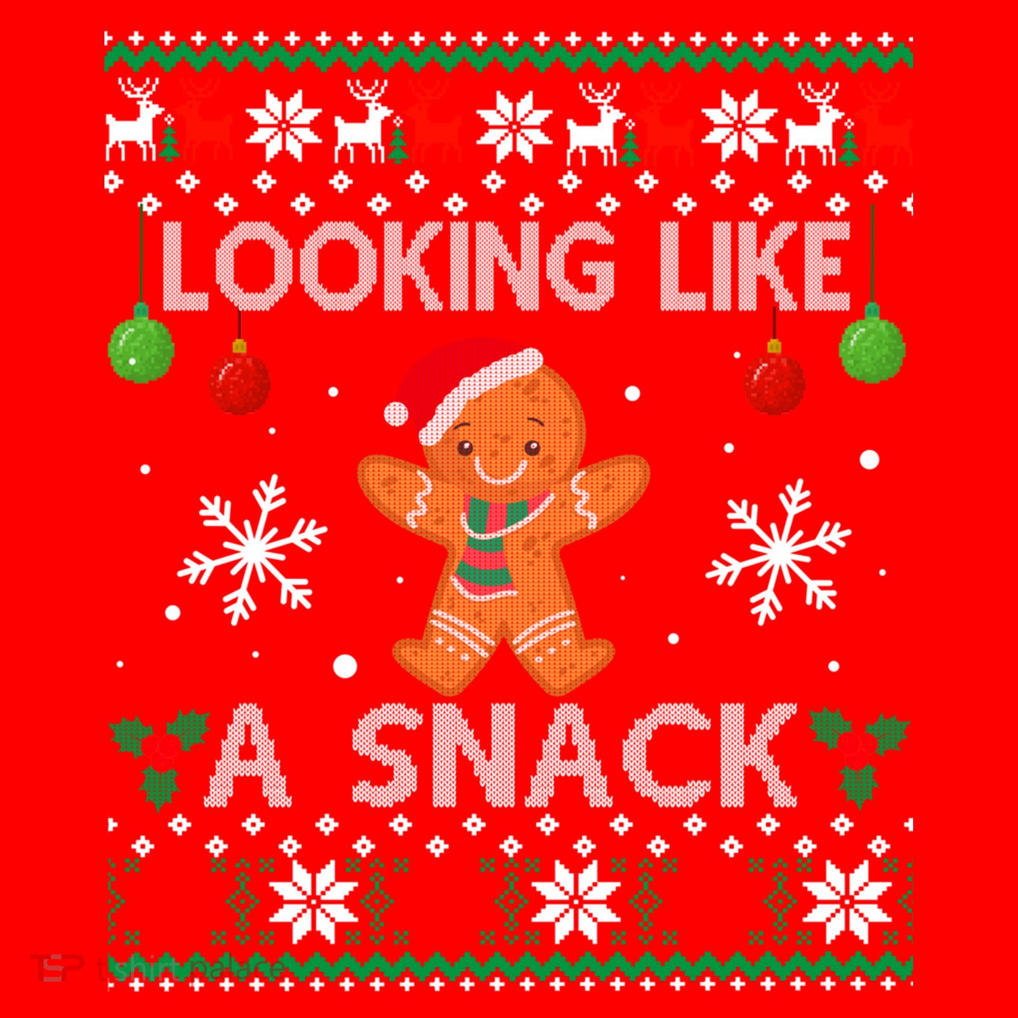 Chirstmas Holiday Looking Like A Snack Ugly Xmas Sweater Gift Santa Hat