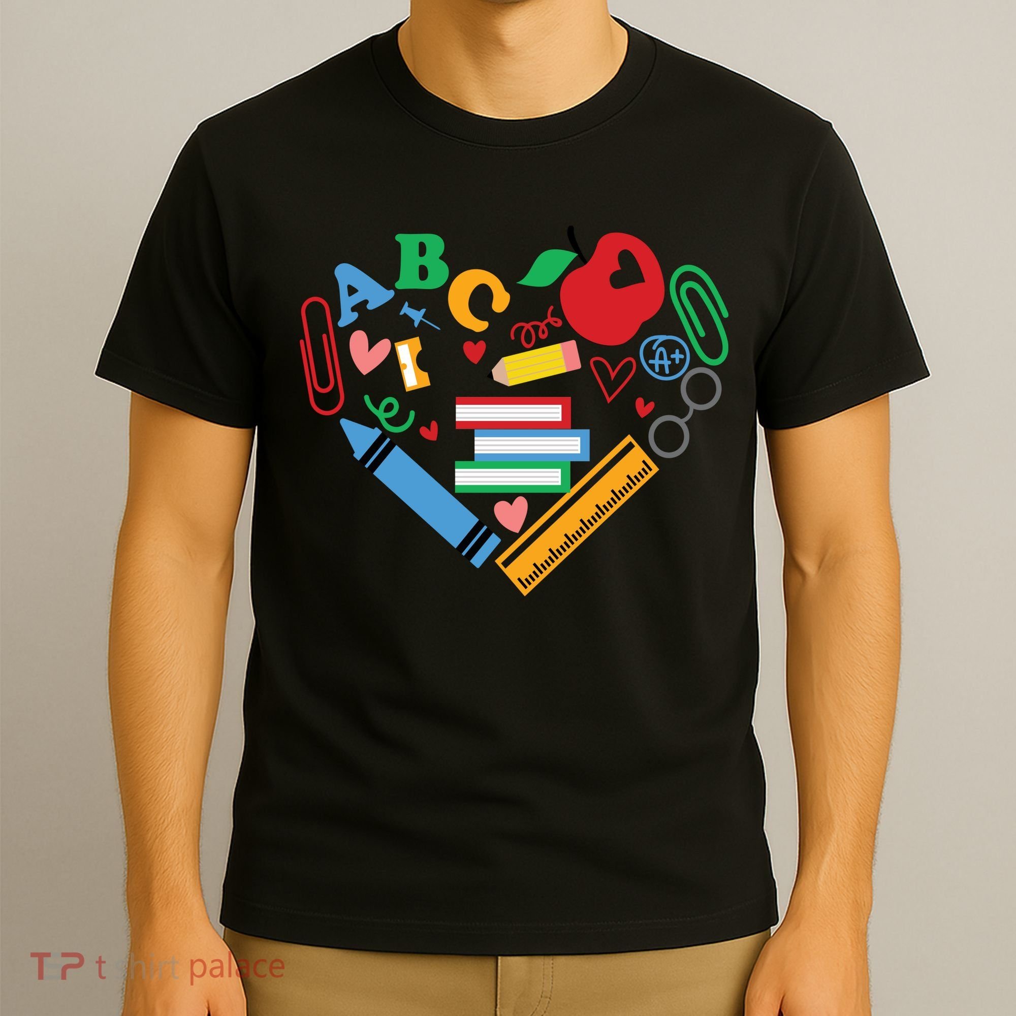 Cute Heart Love Back To School Supplies T-Shirt