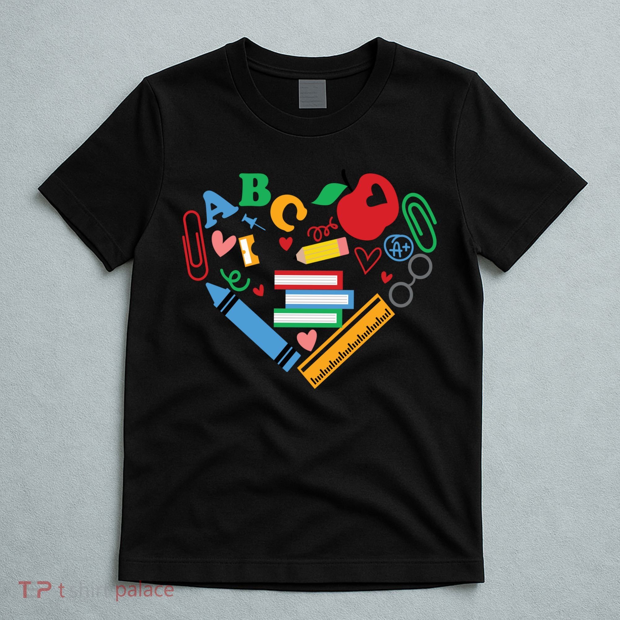 Cute Heart Love Back To School Supplies T-Shirt