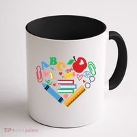Cute Heart Love Back To School Supplies Coffee Mug thumb 1
