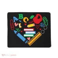 Cute Heart Love Back To School Supplies Mousepad thumb 0