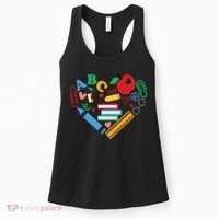 Cute Heart Love Back To School Supplies Women's Tank Top thumb 0