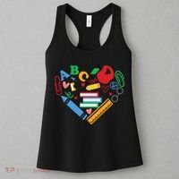 Cute Heart Love Back To School Supplies Women's Tank Top thumb 3