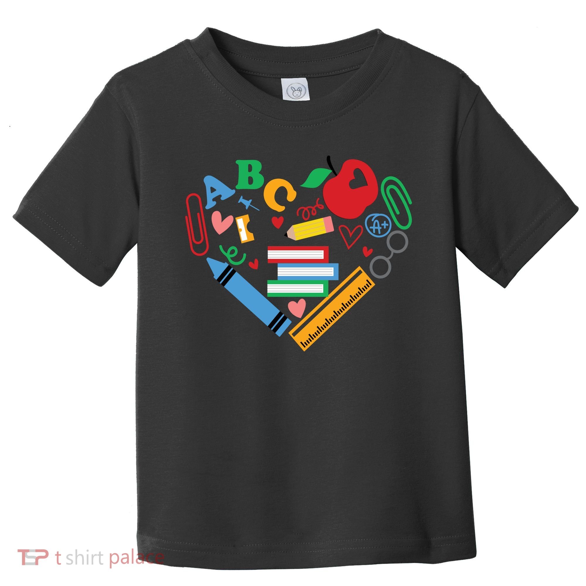 Cute Heart Love Back To School Supplies Toddler T-Shirt