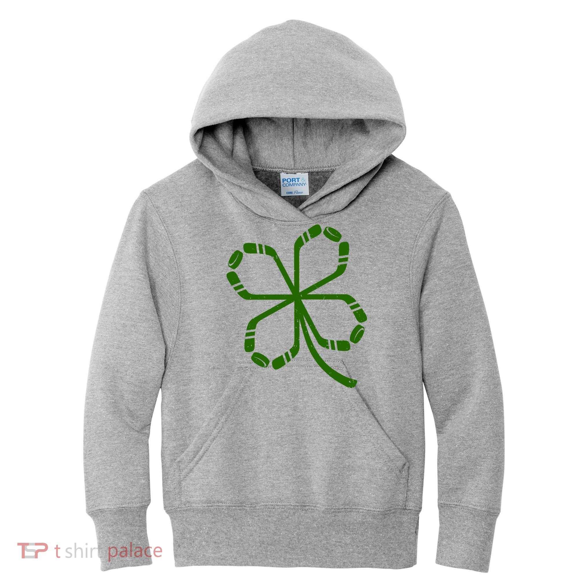 Clover Hockey Logo Kids Hoodie