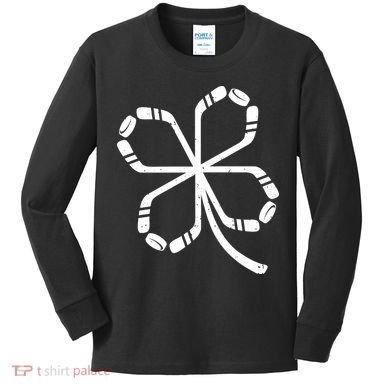 Clover Hockey Logo Kids Long Sleeve Shirt