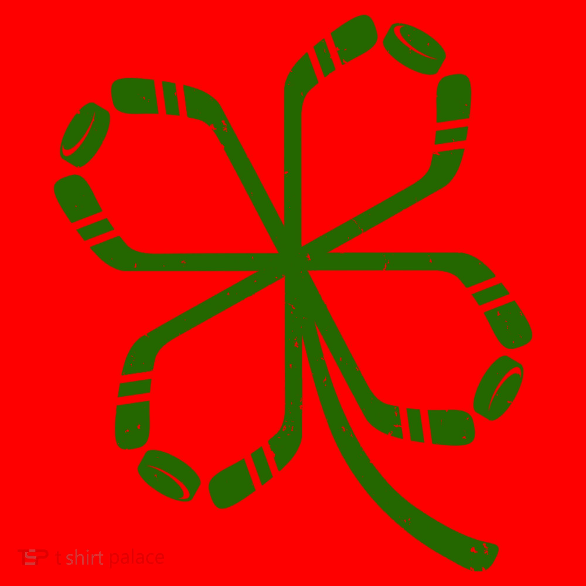 Clover Hockey Logo Santa Hat