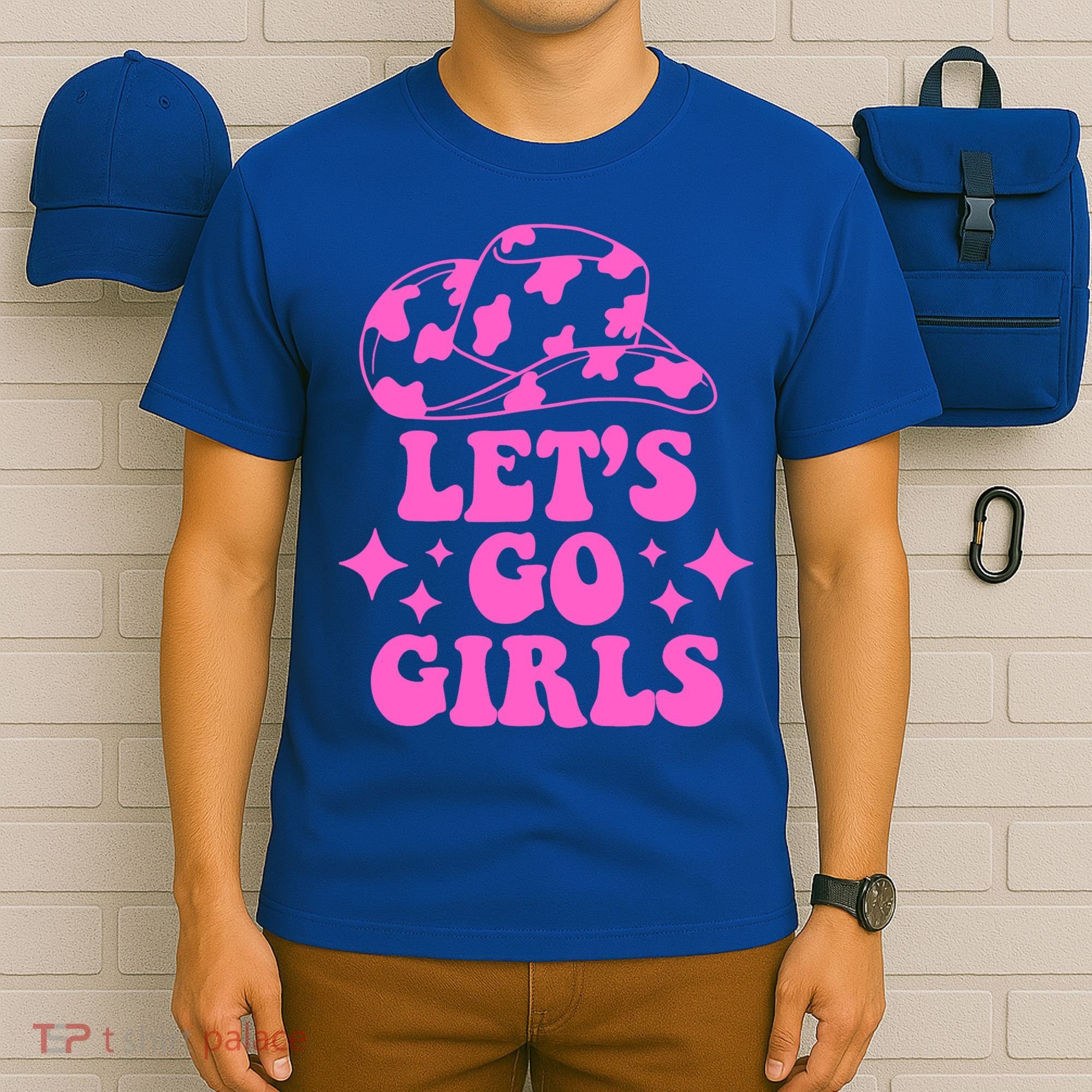 Cowboy Hat Let's Go Girls Western Cowgirls T-Shirt