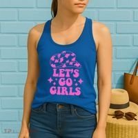 Cowboy Hat Let's Go Girls Western Cowgirls Women's Tank Top thumb 2