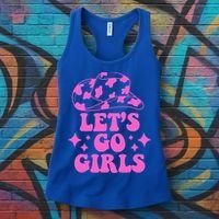 Cowboy Hat Let's Go Girls Western Cowgirls Women's Tank Top thumb 3