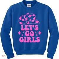 Cowboy Hat Let's Go Girls Western Cowgirls Kids Sweatshirt thumb 0