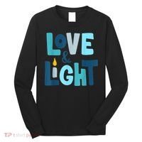 Christmas Hanukkah Love And Light Chanukah Jewish  Long Sleeve Shirt thumb 0