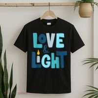 Christmas Hanukkah Love And Light Chanukah Jewish  T-Shirt thumb 2