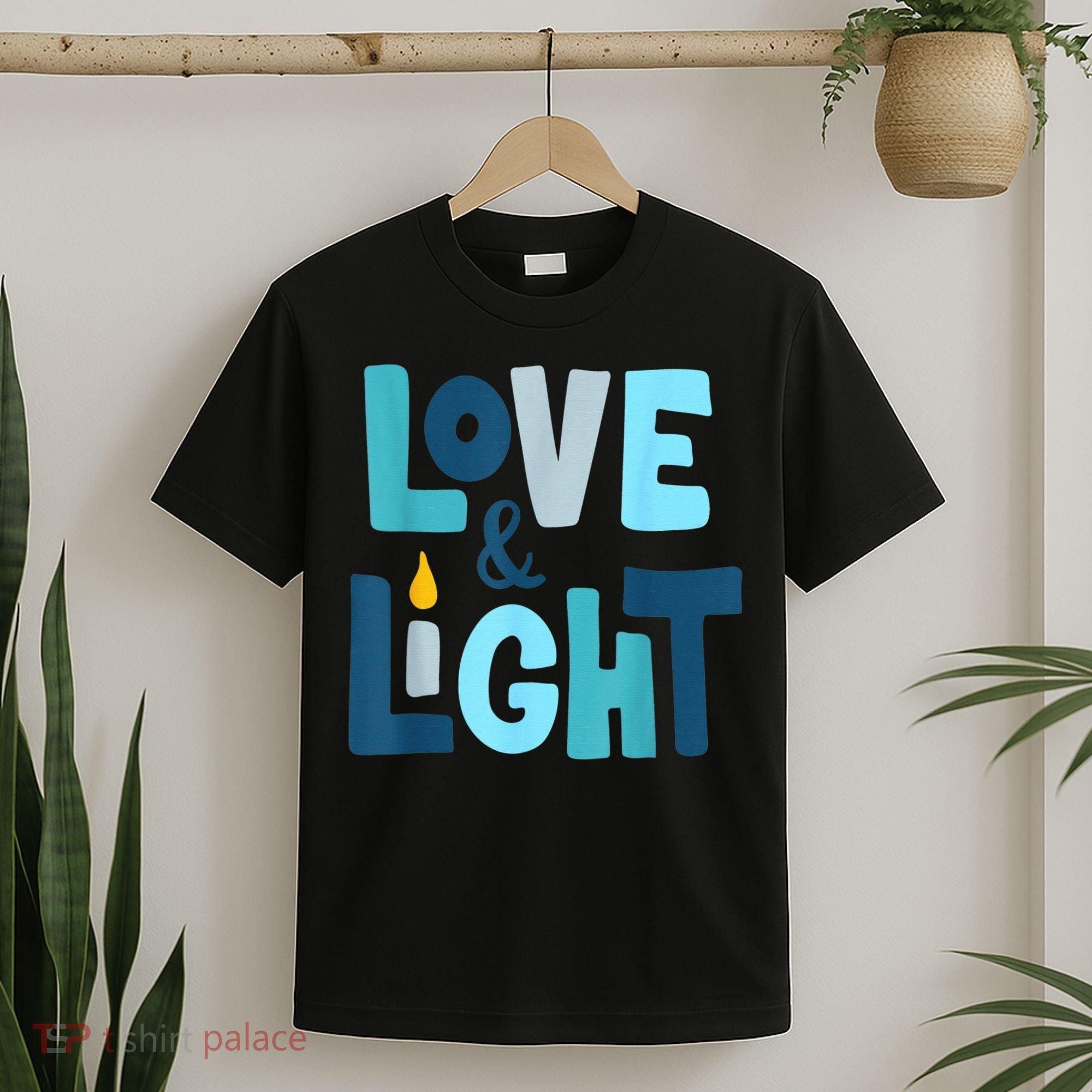 Christmas Hanukkah Love And Light Chanukah Jewish  T-Shirt