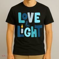 Christmas Hanukkah Love And Light Chanukah Jewish  T-Shirt thumb 3