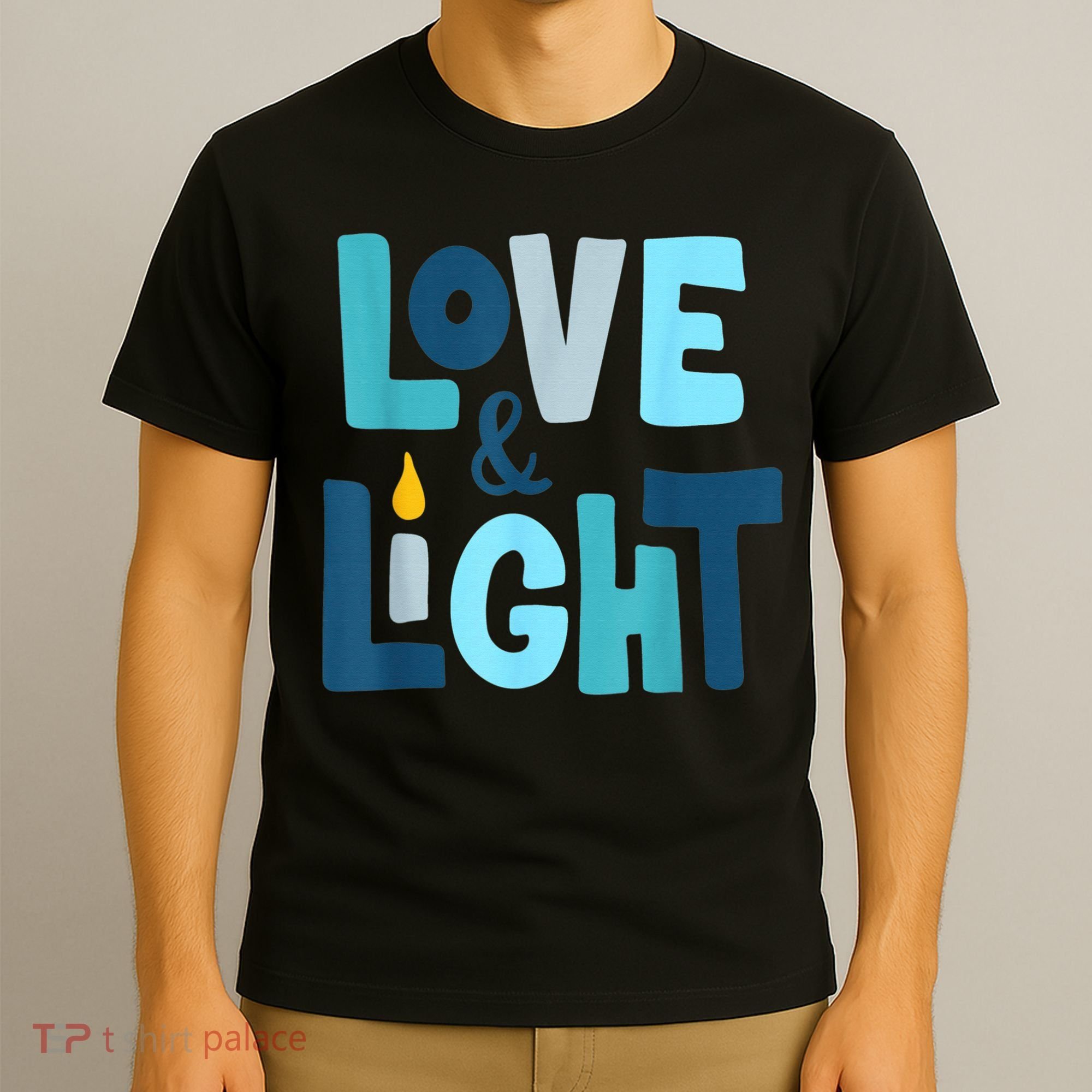Christmas Hanukkah Love And Light Chanukah Jewish  T-Shirt