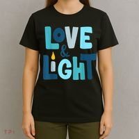 Christmas Hanukkah Love And Light Chanukah Jewish  T-Shirt thumb 4