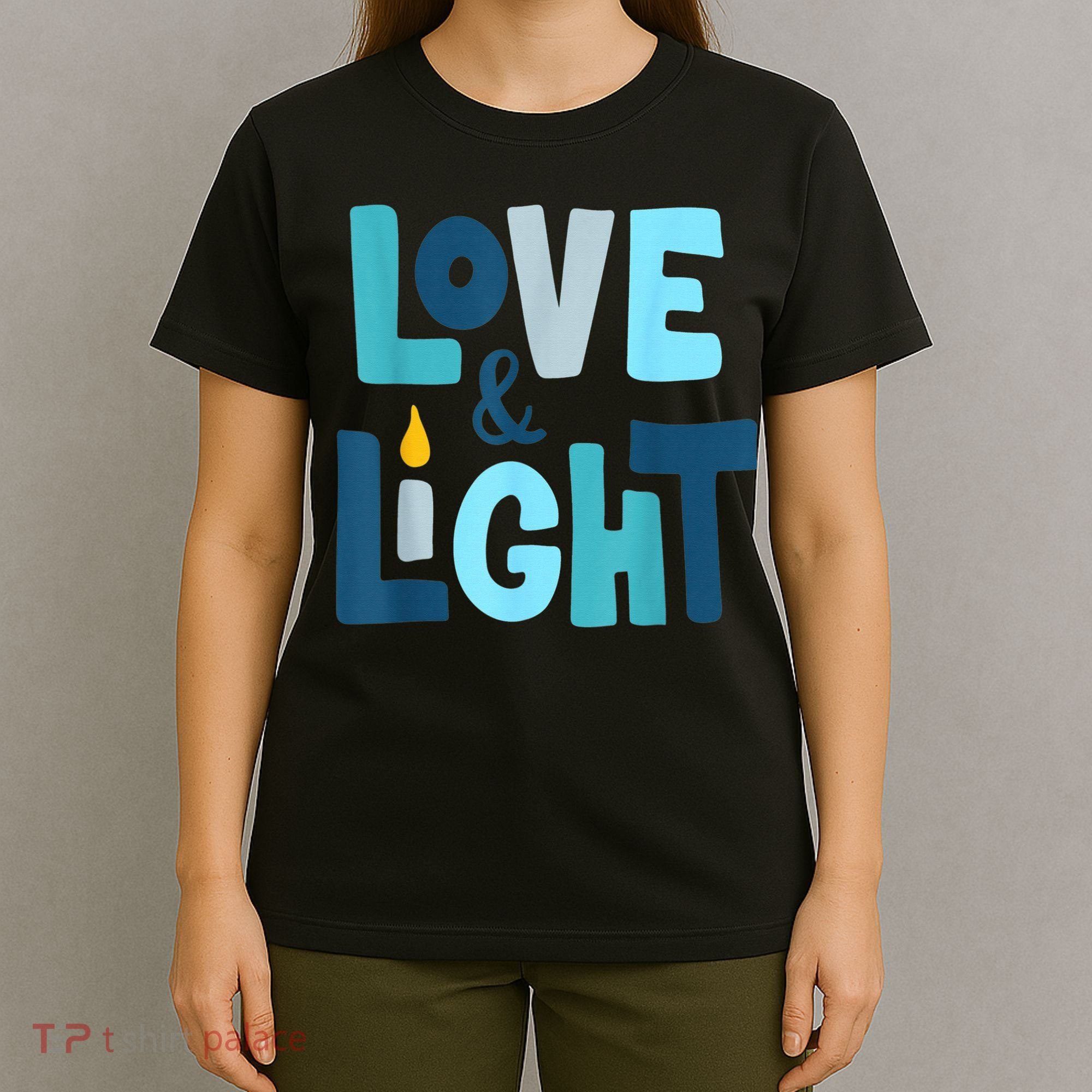 Christmas Hanukkah Love And Light Chanukah Jewish  T-Shirt