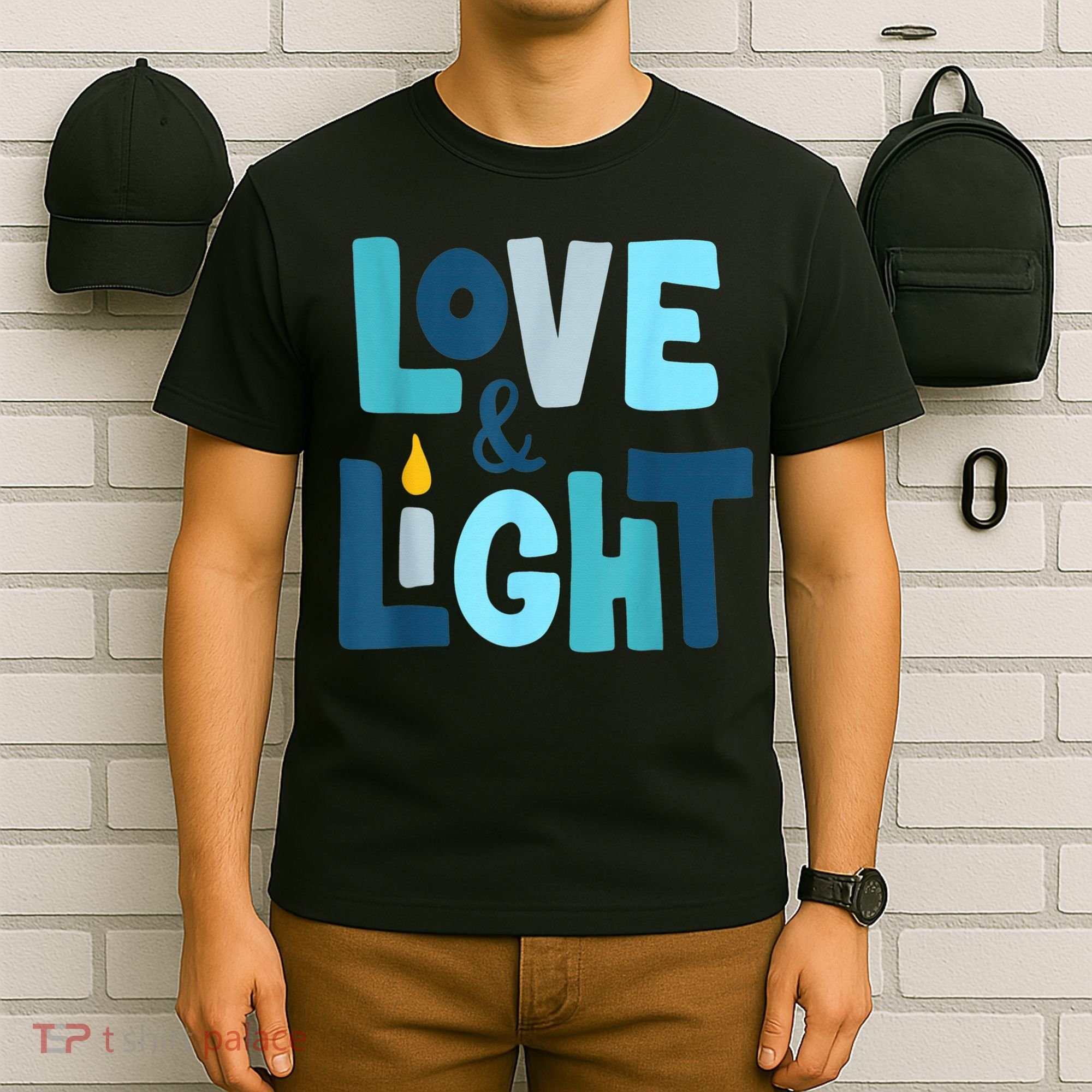 Christmas Hanukkah Love And Light Chanukah Jewish  T-Shirt