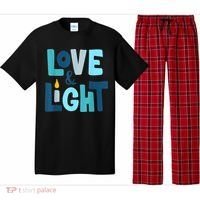 Christmas Hanukkah Love And Light Chanukah Jewish  Pajama Set thumb 0