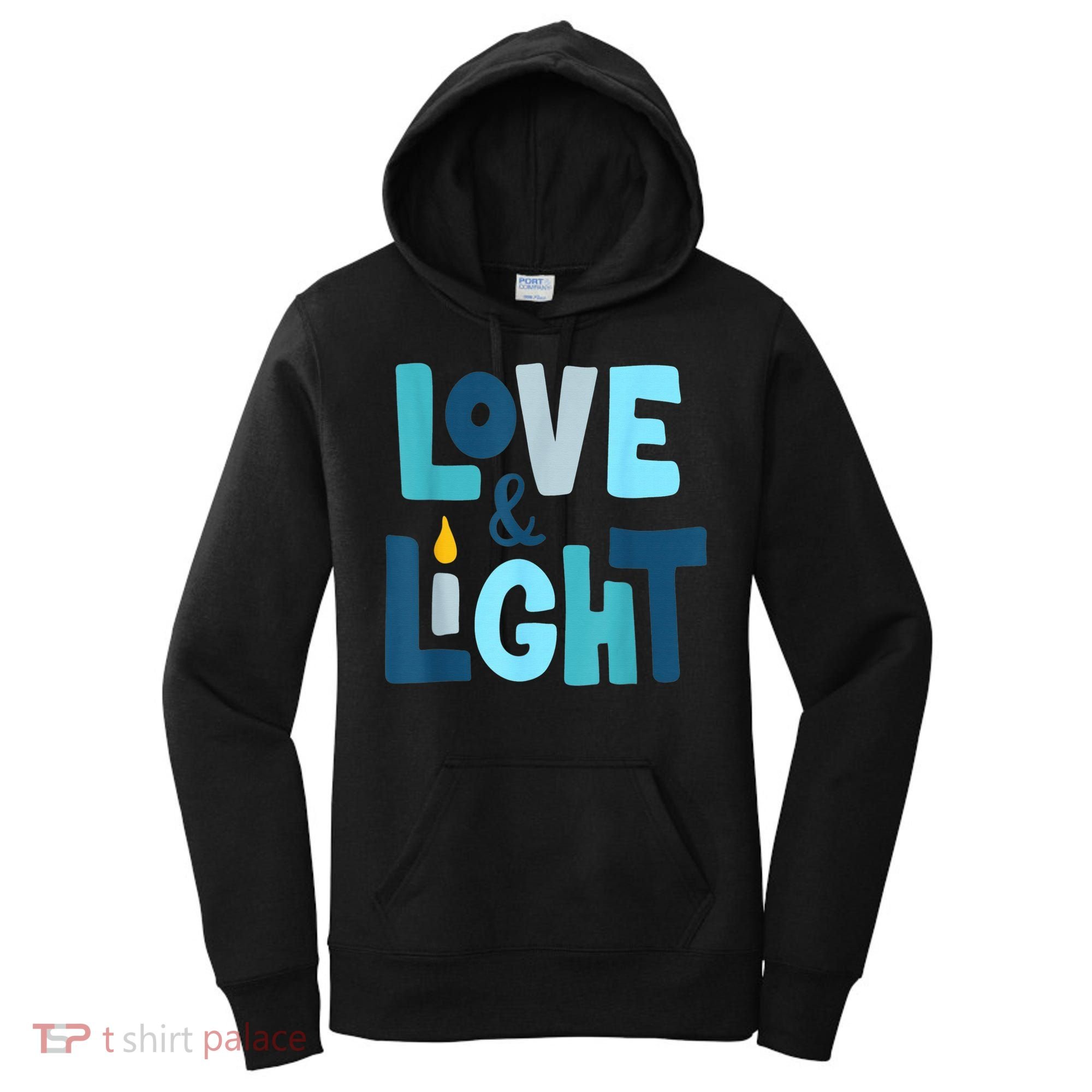 Christmas Hanukkah Love And Light Chanukah Jewish  Women's Hoodie