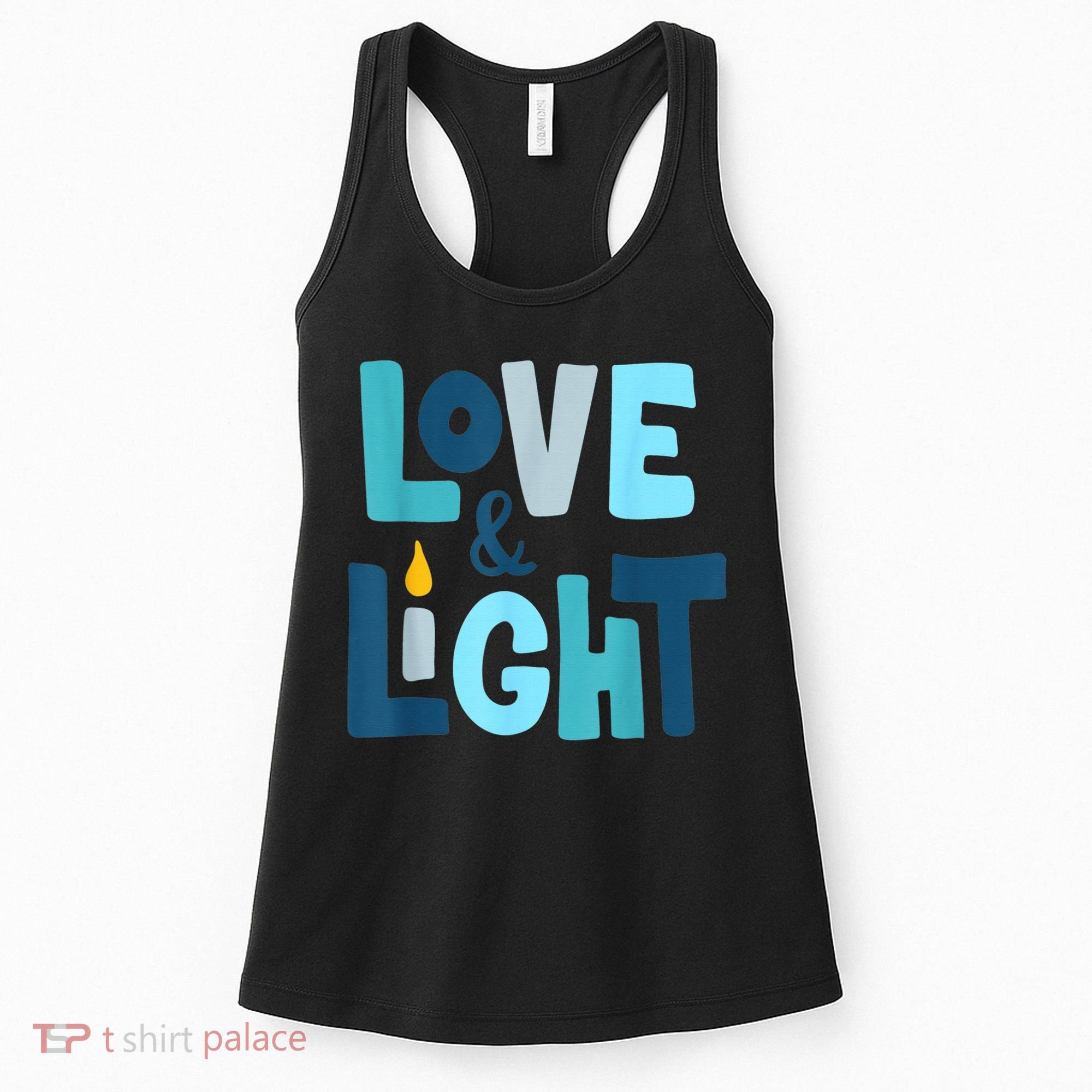 Christmas Hanukkah Love And Light Chanukah Jewish  Women's Tank Top