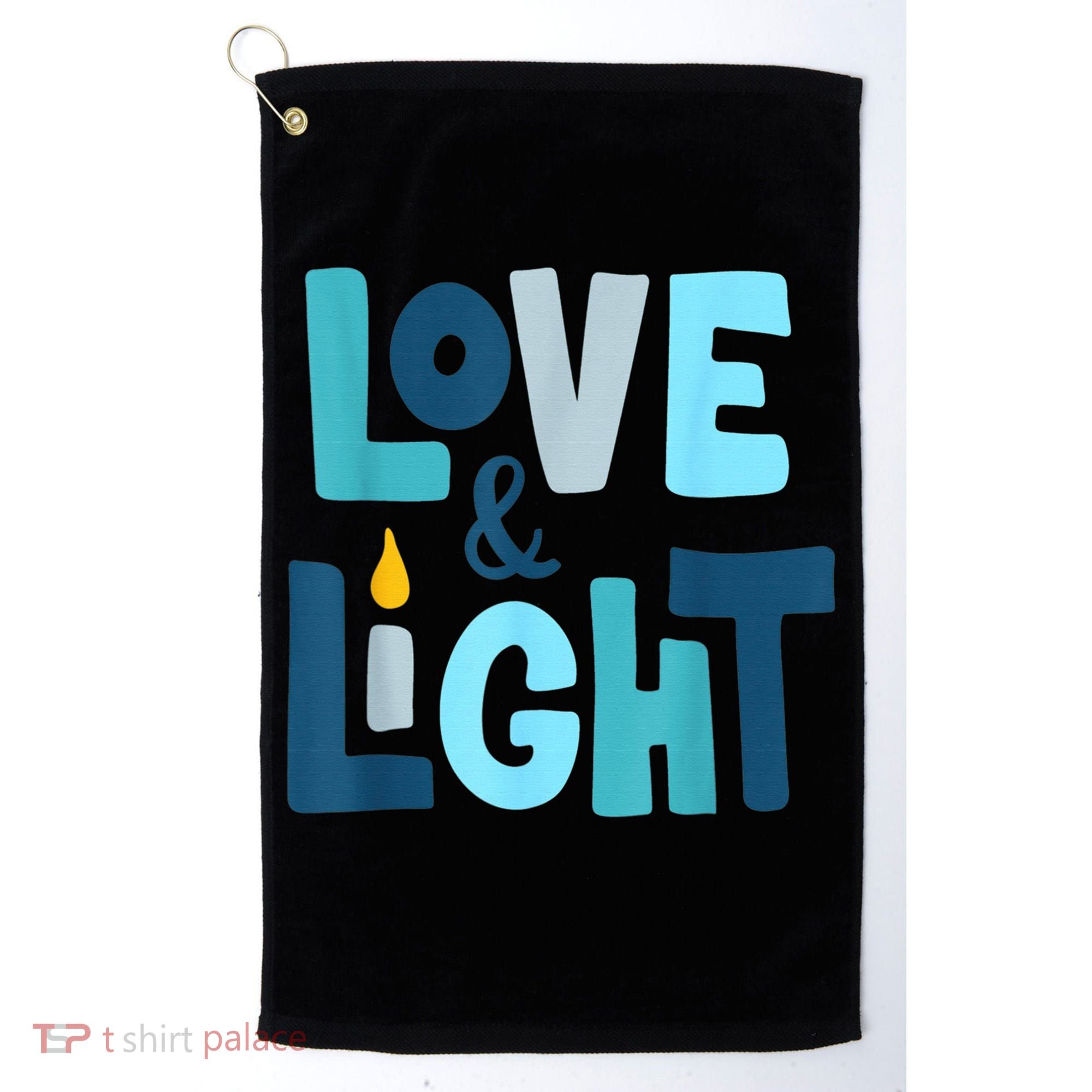Christmas Hanukkah Love And Light Chanukah Jewish  Golf Towel