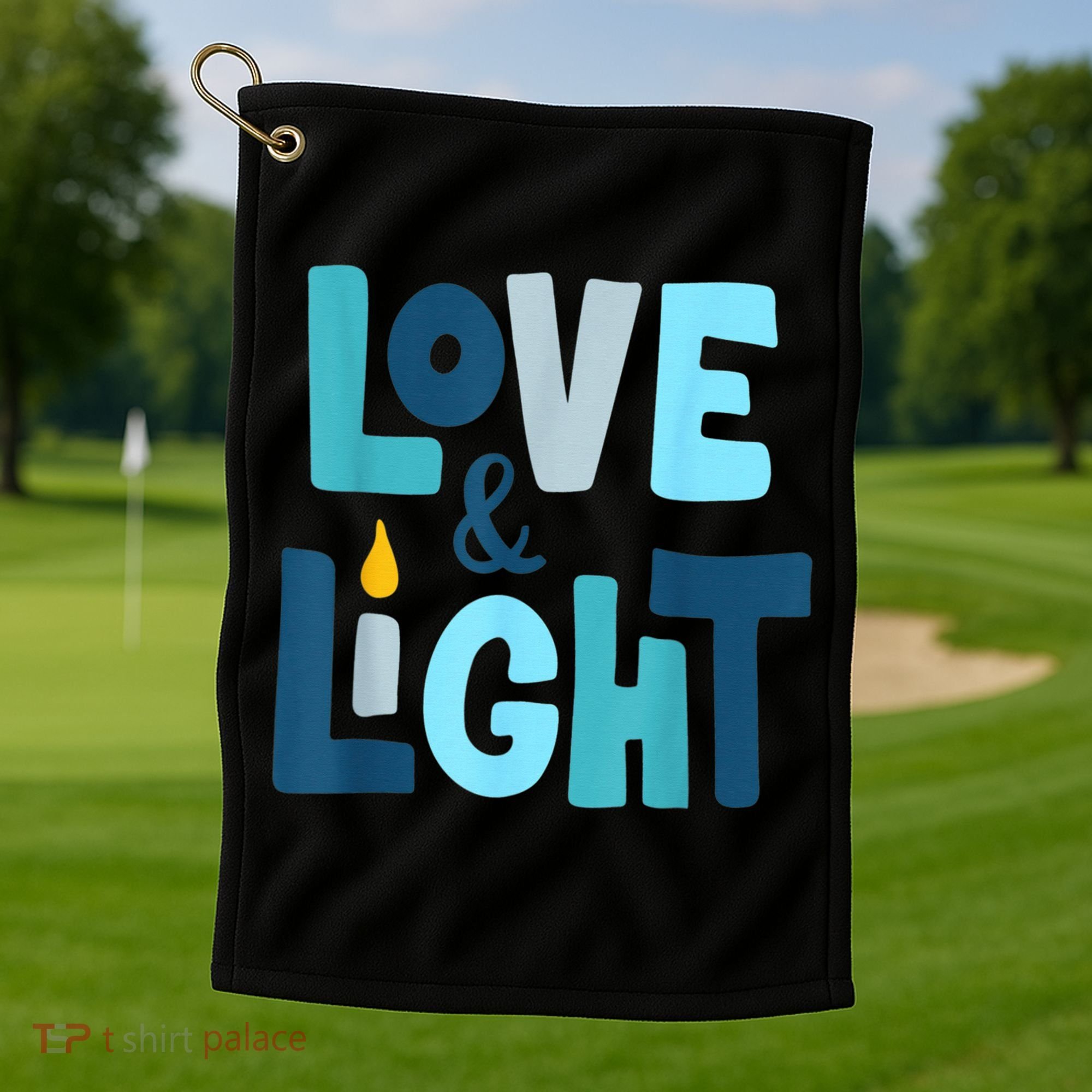 Christmas Hanukkah Love And Light Chanukah Jewish  Golf Towel