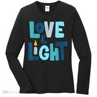 Christmas Hanukkah Love And Light Chanukah Jewish  Women's Long Sleeve Shirt thumb 0