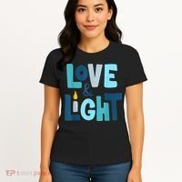 Christmas Hanukkah Love And Light Chanukah Jewish  Women's T-Shirt thumb 4