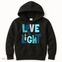 Christmas Hanukkah Love And Light Chanukah Jewish  Kids Hoodie thumb 0