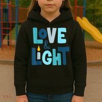 Christmas Hanukkah Love And Light Chanukah Jewish  Kids Hoodie thumb 3