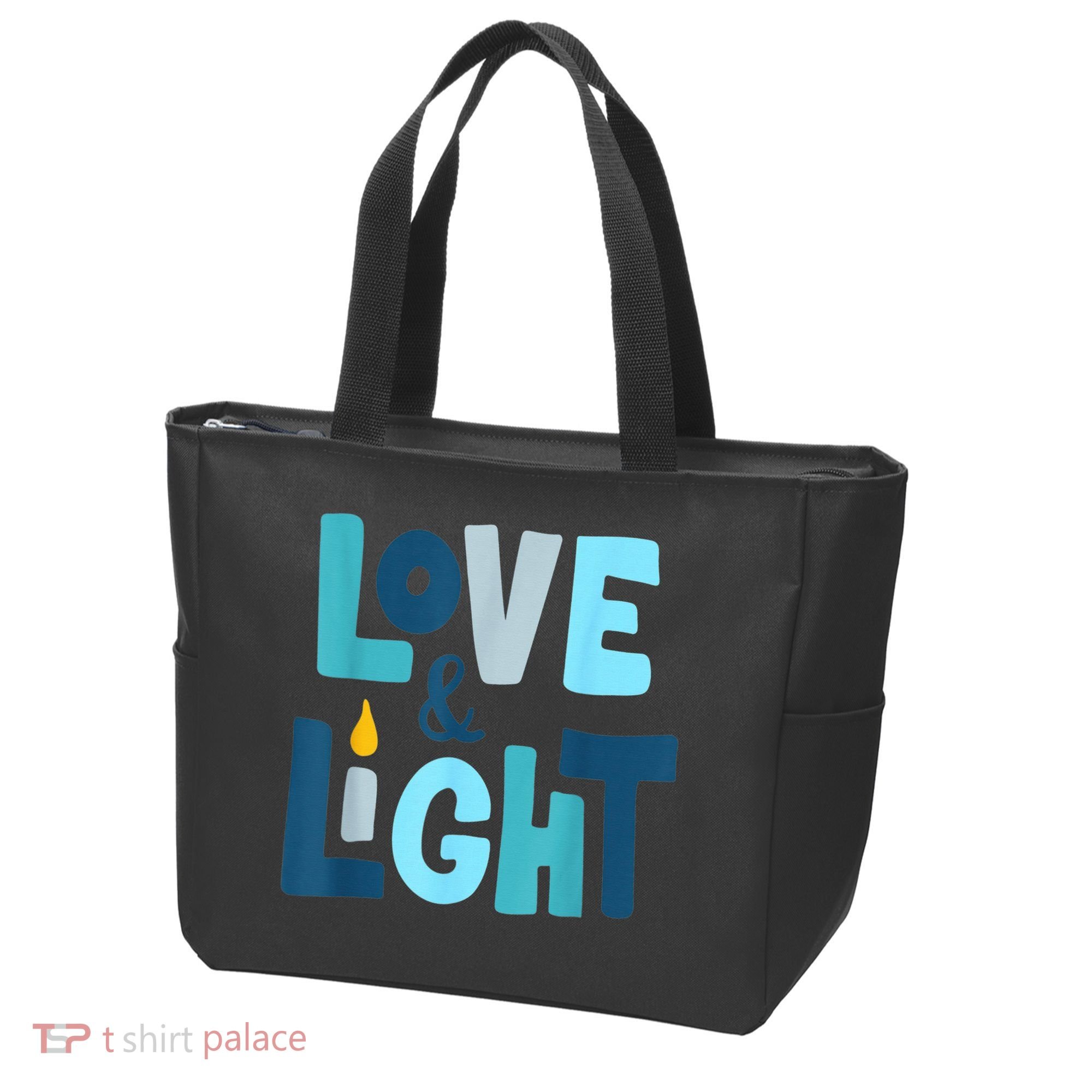 Christmas Hanukkah Love And Light Chanukah Jewish  Tote Bag