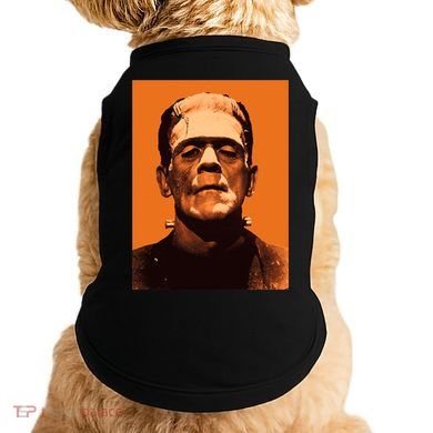 Classic Halloween Monster Frankenstein Vintage Horror Orange Doggie Tank