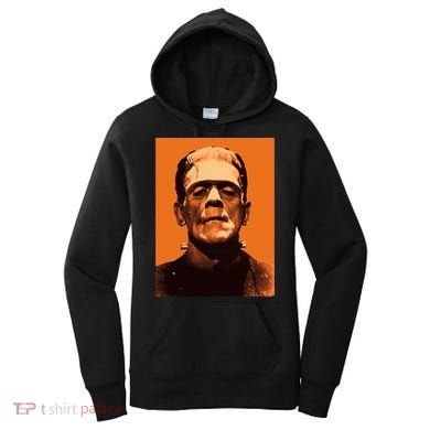 Classic Halloween Monster Frankenstein Vintage Horror Orange Women's Hoodie